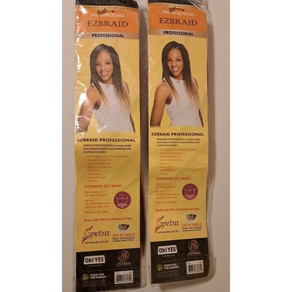 EZBraid 20" Innocence Premium Pre-Stretched Antibacterial Red Hair Extensions - Picture 3 of 3